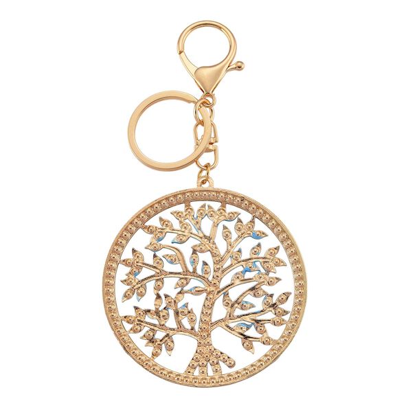 3er-Set Mehrfarbige Kristall- und Emaille-Schl&uuml;sselanh&auml;nger, Lebensbaum, Elefant und Herz image number 5