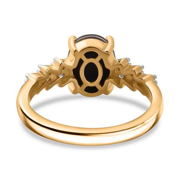 Ammolit und Diamant Ballerina Ring, 925 Silber 750 Gelbgold Vermeil - 1,82 ct. image number 6