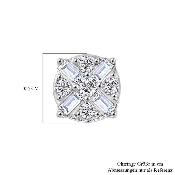 D'Joy Weißer Diamant Ohrringe 925 Silber rhodiniert ca. 0.15 ct image number 4