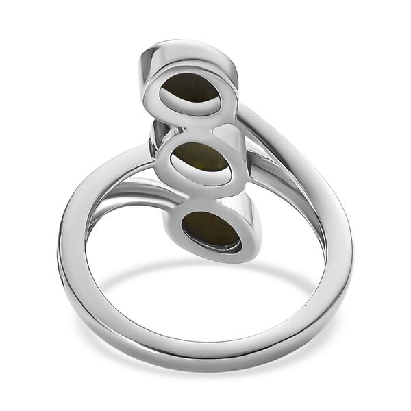 Boulder Opal Triplett Ring, 925 Silber platiniert, 1,77 ct. image number 8