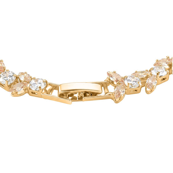 Wei&szlig;es und Champagner Zirkonia 19cm Armband image number 3