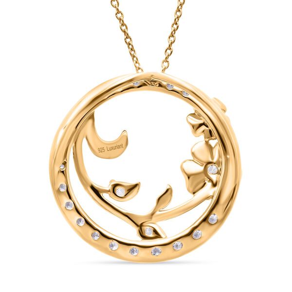 LUXURIANT SGL zertifizierter SI-GH Labor Diamant zweifarbiger Anhänger mit 50cm Kette - 1 ct. image number 4