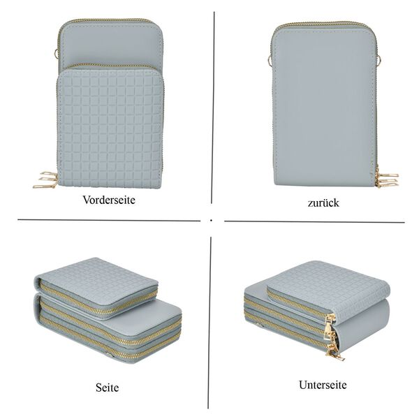 Moderne Umhängetasche mit RFID-Schutz, blau image number 2