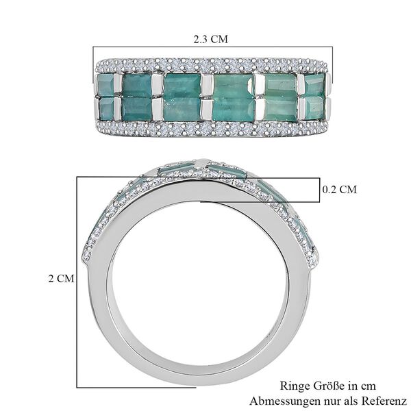 Grandidierit und Zirkon Ring 925 Silber platiniert  ca. 1,85 ct image number 7