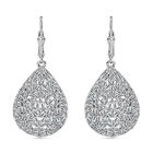 Weißer Zirkonia Ohrringe 925 Silber rhodiniert ca. 5,50 ct.