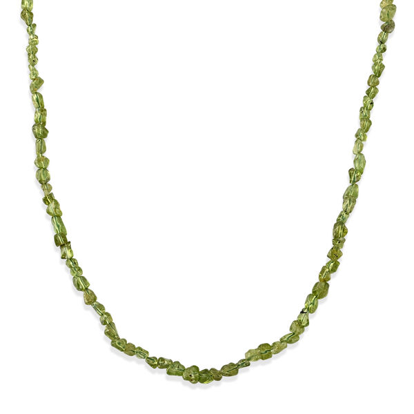 Peridot Halskette ca. 45 cm 316L Edelstahl ca. 90,00 ct.