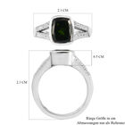 Natürlicher Chromdiopsid und Zirkon Ring 925 Silber platiniert  ca. 2,75 ct image number 5