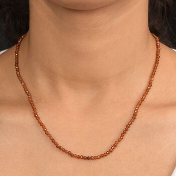 Hessonit Granat 50cm Halskette - 39 ct.