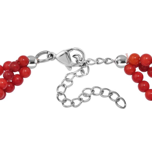 Schwamm Koralle Armband ca. 19 cm Edelstahl platiniert ca. 45,00 ct. image number 4