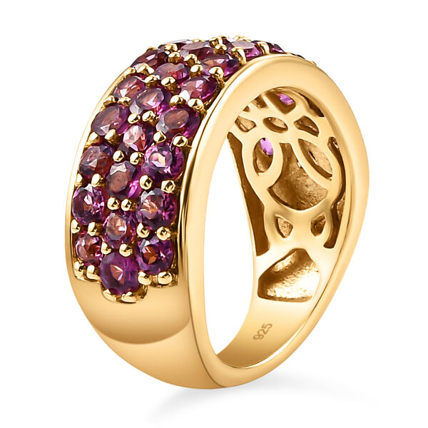 Rhodolith Granat-Ring, 925 Silber vergoldet  ca. 3,26 ct image number 9