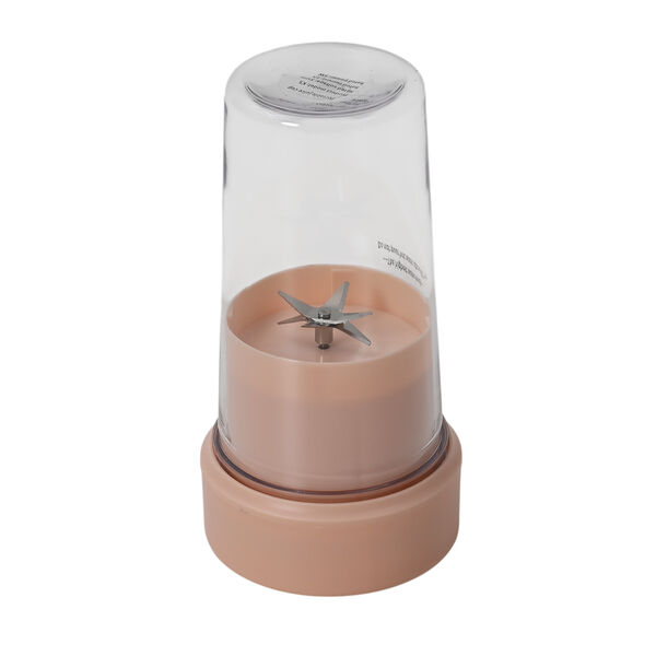 Tragbarer Entsafter mit Strohhalm und Deckel, 17,4x8,8 cm, 350ml , Rosa image number 2