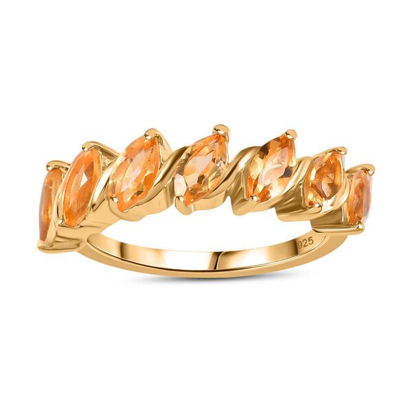 Citrin Ring 925 Silber Gelbgold Vermeil (Gr&ouml;&szlig;e 21.00) ca. 1,51 ct image number 4