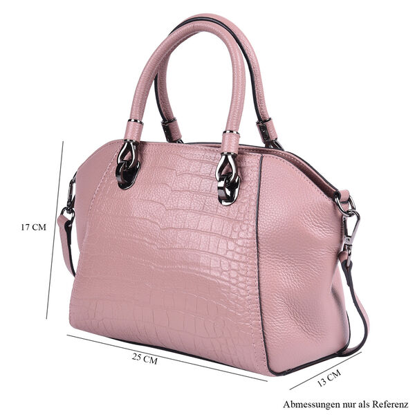 Crossbody-Tasche aus 100% Leder, Rosa image number 6