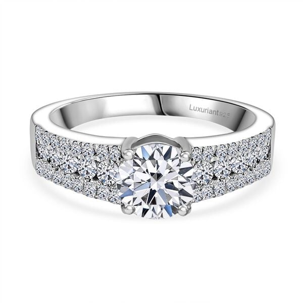LUXURIANT DIAMOND - Lab Grown Diamant SI-GH SGL zertifiziert Ring 925 Silber rhodiniert (Größe 21.00) (10-15 Werktage Lieferzeit) ca. 1.50 ct image number 0