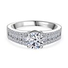 LUXURIANT DIAMOND - Lab Grown Diamant SI Ring 925 Silber rhodiniert (Größe 17.00) ca. 1.51 ct
