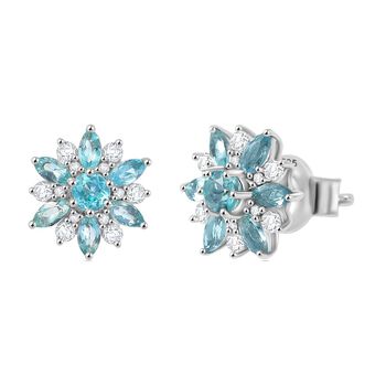 AA Lagunen Apatit Ohrringe 925 Silber rhodiniert ca. 2.05 ct