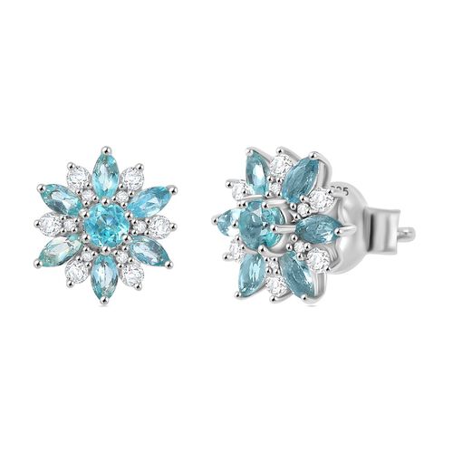 AA Lagunen Apatit und Zirkon Ohrringe - 2,05 ct. image number 0