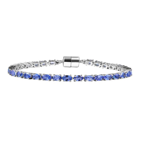 D'Joy Premium Tansanit Armband ca. 19 cm 925 Silber rhodiniert ca. 7.66 ct image number 0