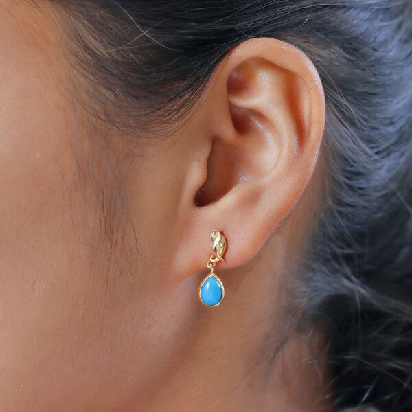 AA amerikanische, nat&uuml;rliche Sleeping Beauty T&uuml;rkis-Ohrh&auml;nger - 1,44 ct. image number 3