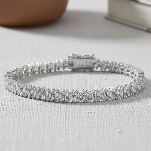 LUXURIANT SGL zertifiziertes SI-GH Labor Diamant 19cm Armband - 3 ct. image number 1