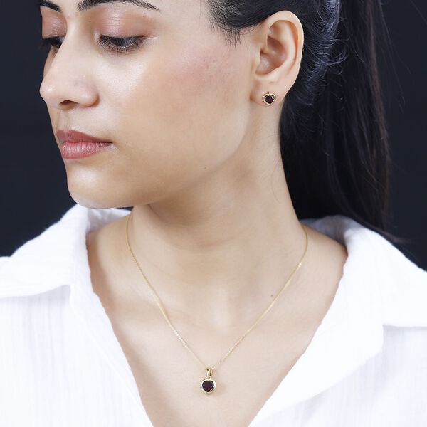 Mosambik Granat Schmuckset - 3,86 ct. image number 3