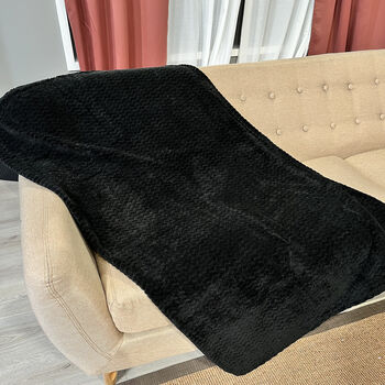 Microflanell Sofa Decke 120X140 CM, Schwarz