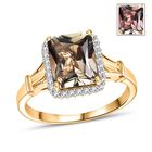 AAA Turkizit, Weißer Diamant Ring 585 Gold (Größe 19.00) ca. 4,07 ct
