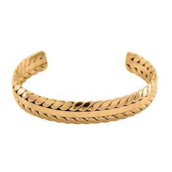 316L Edelstahl IP-Gelbbeschichtung Armreif ca. 18.50 cm ca. 22,80g