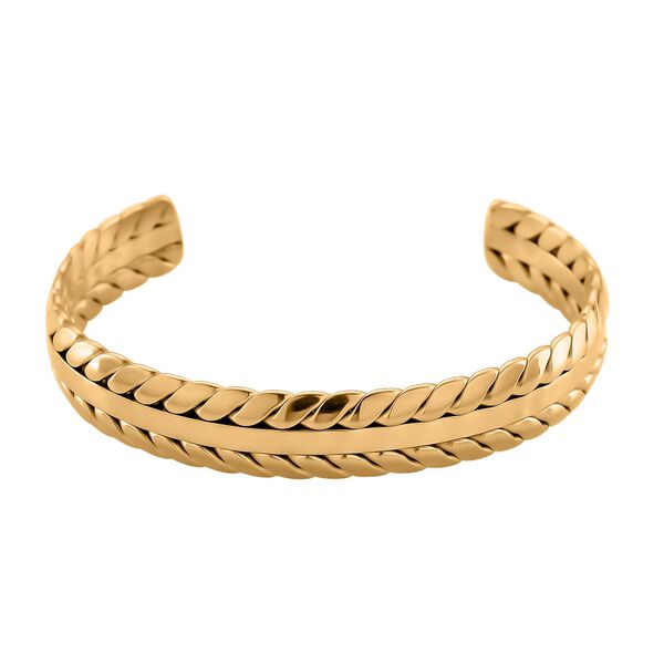 316L Edelstahl IP-Gelbbeschichtung Armreif ca. 18.50 cm ca. 22,80g image number 2