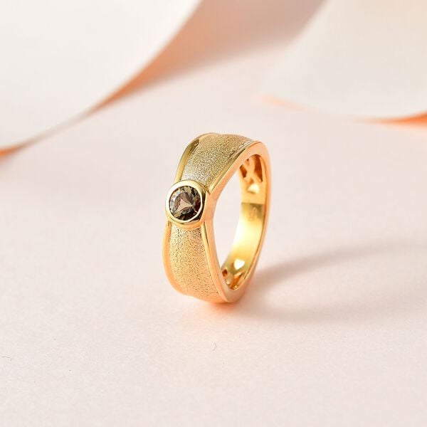 AA natürlicher, goldener Tansanit-Ring - 0,37 ct. image number 2