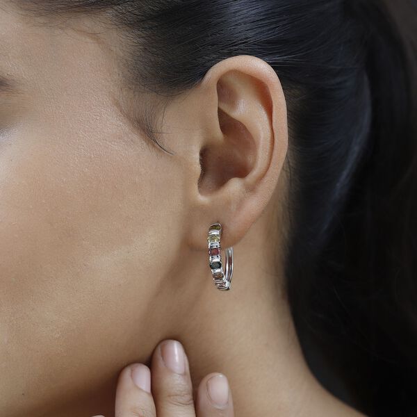 Mehrfarbige-Turmalin Ohrringe, ca. 2.39 ct image number 2