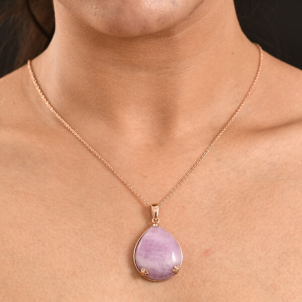 EverTrue Kunzit Anh&auml;nger mit 50cm Kette - 35,83 ct. image number 2