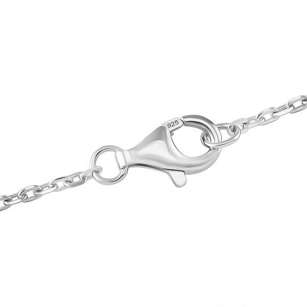 Grüner und weißer Zirkonia Halo Anhänger mit 45cm Kette image number 6