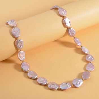 14-16mm lila S&uuml;&szlig;wasserperlen Halskette