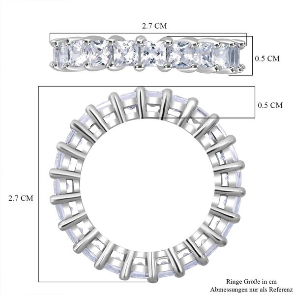 Lustro Stella Weißer Zirkonia Eternity Ring image number 6