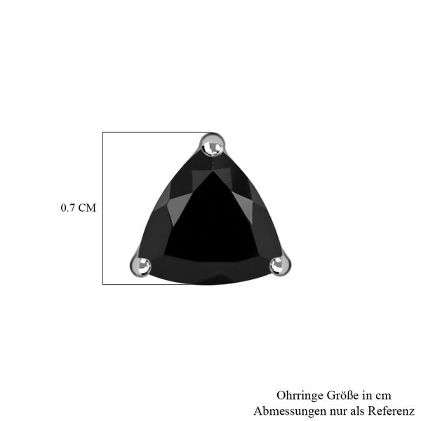 Schwarze Spinell Ohrringe, 925 Silber ca. 1.93 ct image number 5