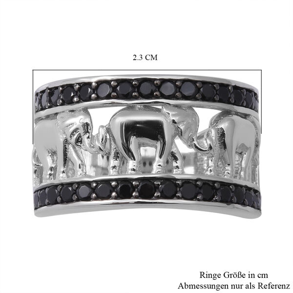 Schwarzer Spinell Ring 925 Silber rhodiniert  ca. 0,80 ct image number 5