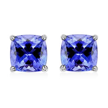 RHAPSODY zertifiziert und gepr&uuml;ft AAAA Tansanit Ohrringe in 950 Platin - 2,30 ct.