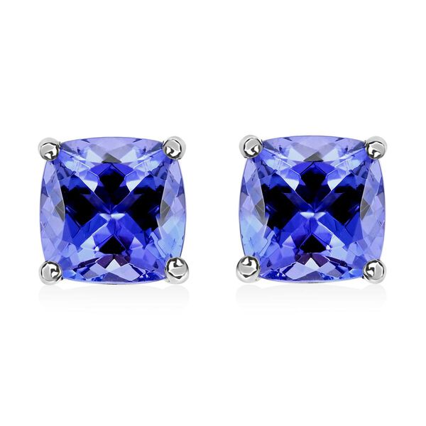 RHAPSODY zertifiziert und gepr&uuml;ft AAAA Tansanit Ohrringe in 950 Platin - 2,30 ct.