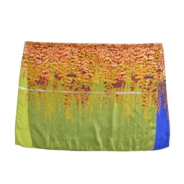 LA MAREY bedruckter Seidenschal, Mehrfarbig image number 2