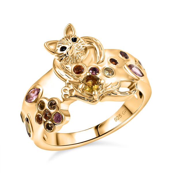 GP Trionfo Kollektion - AA Multi-Turmalin und Kanchanaburi blauer Saphir Ring - 0,69 ct. image number 5