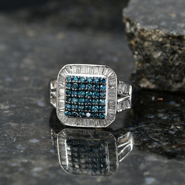 D'Joy blauer und wei&szlig;er Diamant Ring - 1 ct. image number 1