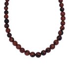 Roter Jaspis Halskette ca. 50 cm Messing rhodiniert ca. 191.00 ct