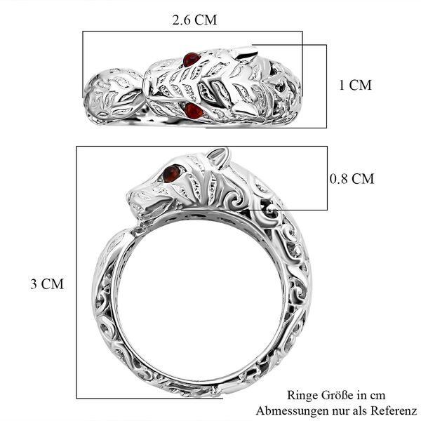 Royal Bali Kollektion- Rhodolith Granat Tiger Ring - 0,10 ct. image number 6