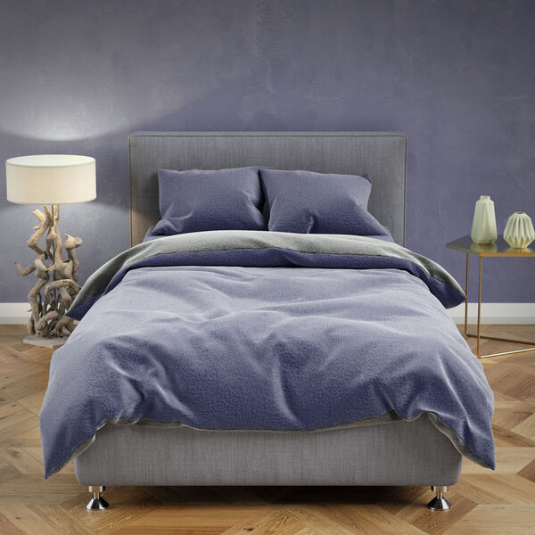Leonardo Vicenti - Supersoft-Bettw&auml;sche- 2tlg. Set, marineblau