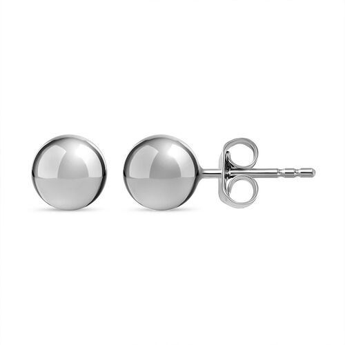 Kugelform-Ohrstecker, 925 Silber rhodiniert image number 0