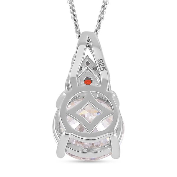 Moissanit und roter Saphir-Anh&auml;nger mit 45cm Kette - 3,92 ct. image number 5