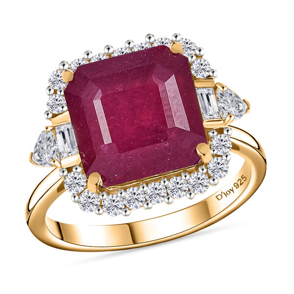 D'Joy afrikanischer Rubin, wei&szlig;er Topas und Zirkon Ring - 8,59 ct. image number 4