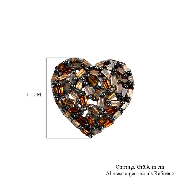 GP Heart Kollektion- Rote Diamant und blaue Saphir Ohrstecker - 0,89 ct. image number 5