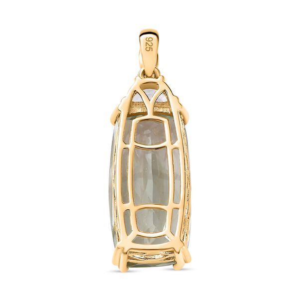 AA Prasiolith und Topas Anhänger - 11,26 ct. image number 5